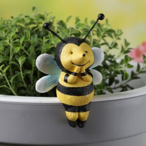 Blumentopfhänger Biene - niedliche Dekofigur als Topfhänger - Tierf...